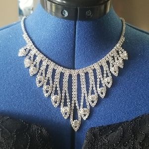 Australian crystal bridal necklace and earrings BN